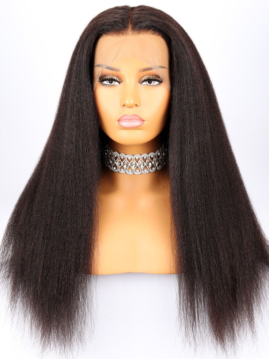 Heavy Density Kinky Straight Brazilian Virgin Hair 360 Lace Wigs [HGLW030]