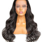 Mia Black Human Hair Wigs Wavy Lace Front Natural Color HD Lace [MLFC098]