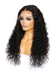 Janice Pre-Plucked Curly Hair Wig Water Wave HD Lace Bleached-Knots [JWH095]