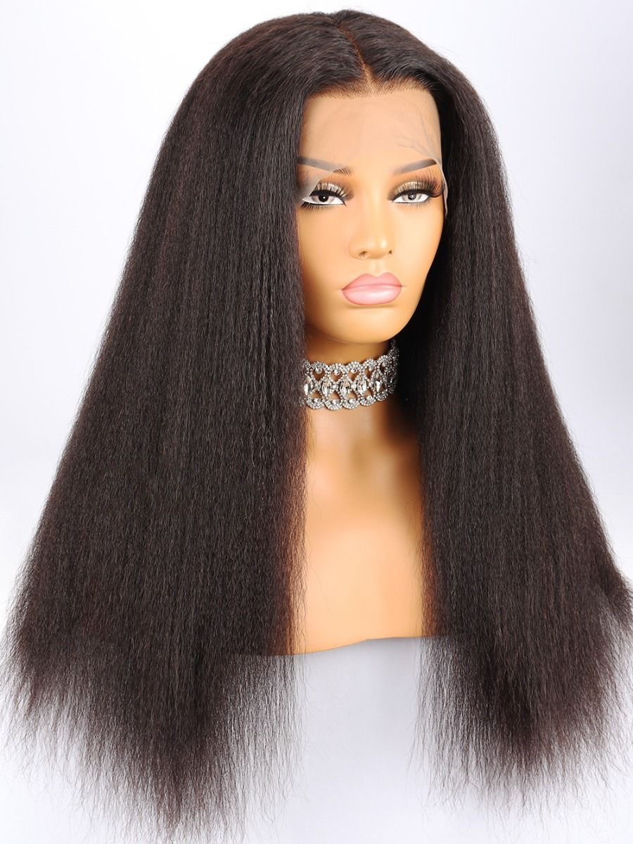 Heavy Density Kinky Straight Brazilian Virgin Hair 360 Lace Wigs [HGLW030]