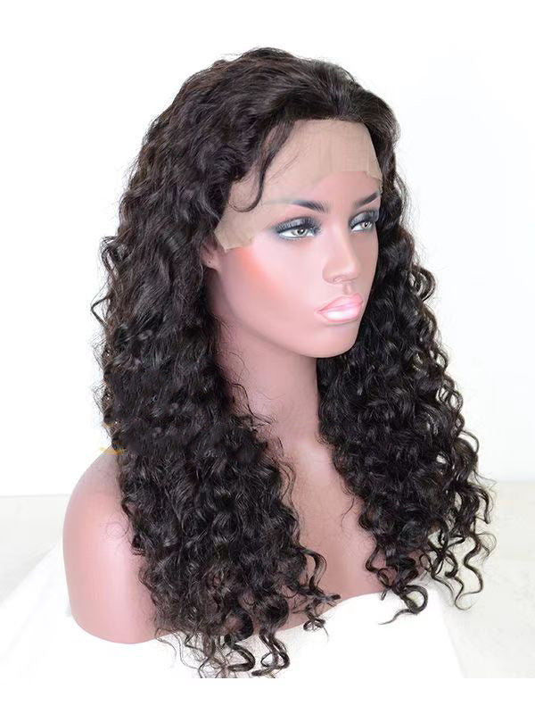 Deep Wave Glueless Lace Front Wigs Indian Remy Hair [DSW082]