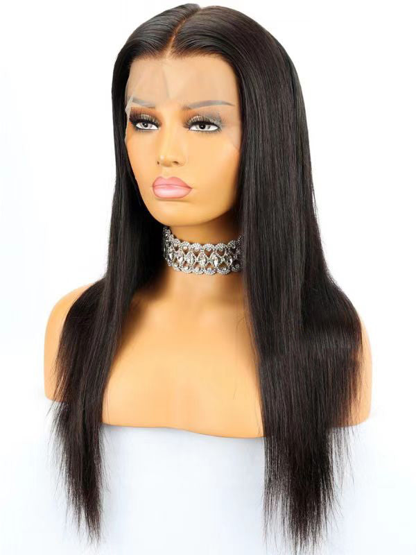 Silky Straight Chinese Virgin Hair Glueless Lace Front Wig [SSW093]