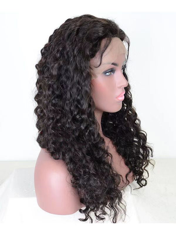 Deep Wave Glueless Lace Front Wigs Indian Remy Hair [DSW082]
