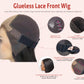 Water Wave Indian Remy Hair Glueless Lace Front Wigs